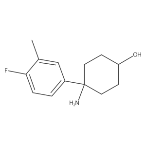 4-Amino-4-(4-fluoro-3-methylphenyl)cyclohexan-1-ol Structure