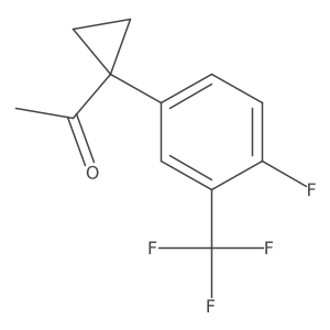 1-{1-[4-Fluoro-3-(trifluoromethyl)phenyl]cyclopropyl}ethan-1-one Structure