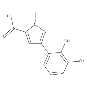 3-(2,3-dihydroxyphenyl)-1-methyl-1H-pyrazole-5-carboxylic acid Structure
