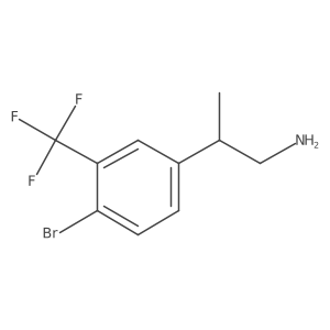 2-[4-Bromo-3-(trifluoromethyl)phenyl]propan-1-amine结构式