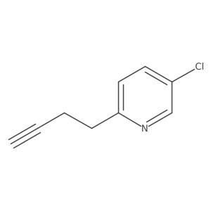 2-(But-3-yn-1-yl)-5-chloropyridine Structure