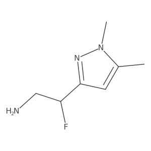 2-(1,5-dimethyl-1H-pyrazol-3-yl)-2-fluoroethan-1-amine Structure