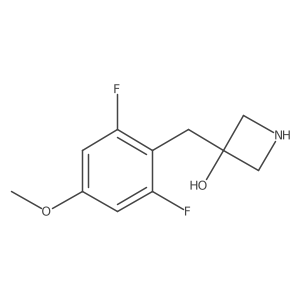 3-[(2,6-Difluoro-4-methoxyphenyl)methyl]azetidin-3-ol结构式