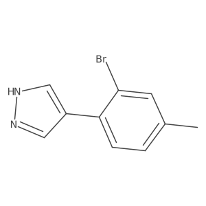 4-(2-bromo-4-methylphenyl)-1H-pyrazole Structure