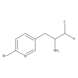 3-(6-Bromopyridin-3-yl)-1,1-difluoropropan-2-amine结构式