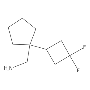 [1-(3,3-Difluorocyclobutyl)cyclopentyl]methanamine结构式