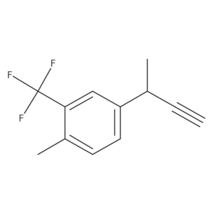 4-(But-3-yn-2-yl)-1-methyl-2-(trifluoromethyl)benzene结构式