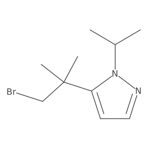 5-(1-bromo-2-methylpropan-2-yl)-1-(propan-2-yl)-1H-pyrazole结构式
