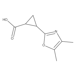2-(Dimethyl-1,3-oxazol-2-yl)cyclopropane-1-carboxylic acid结构式