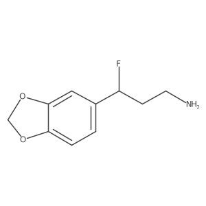 3-(1,3-Dioxaindan-5-yl)-3-fluoropropan-1-amine Structure