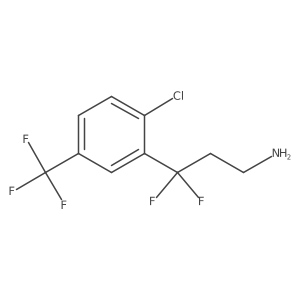 3-[2-Chloro-5-(trifluoromethyl)phenyl]-3,3-difluoropropan-1-amine Structure