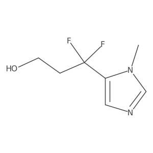 3,3-difluoro-3-(1-methyl-1H-imidazol-5-yl)propan-1-ol结构式