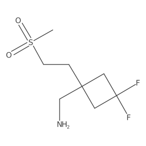 [3,3-Difluoro-1-(2-methanesulfonylethyl)cyclobutyl]methanamine结构式