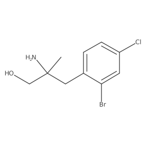 2-Amino-3-(2-bromo-4-chlorophenyl)-2-methylpropan-1-ol结构式