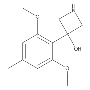 3-(2,6-Dimethoxy-4-methylphenyl)azetidin-3-ol结构式