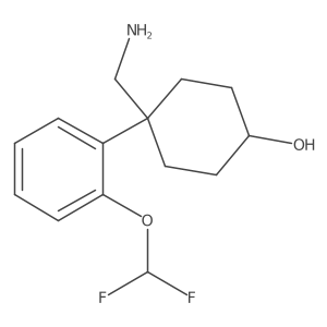 4-(Aminomethyl)-4-[2-(difluoromethoxy)phenyl]cyclohexan-1-ol结构式