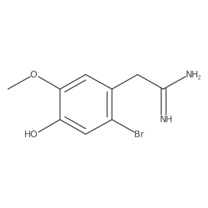 2-(2-Bromo-4-hydroxy-5-methoxyphenyl)ethanimidamide结构式