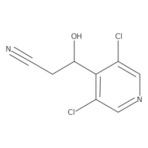 3-(3,5-Dichloropyridin-4-yl)-3-hydroxypropanenitrile结构式