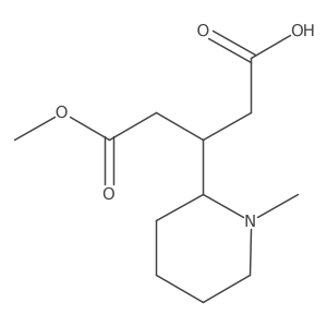 5-Methoxy-3-(1-methylpiperidin-2-yl)-5-oxopentanoic acid Structure