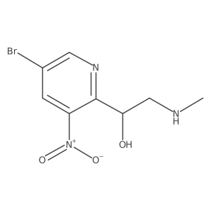1-(5-Bromo-3-nitropyridin-2-yl)-2-(methylamino)ethan-1-ol Structure