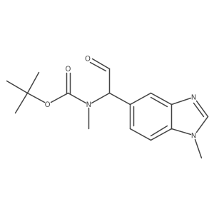 tert-butyl N-methyl-N-[1-(1-methyl-1H-1,3-benzodiazol-5-yl)-2-oxoethyl]carbamate结构式