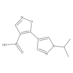 5-[1-(propan-2-yl)-1H-pyrazol-4-yl]-1,2-oxazole-4-carboxylic acid Structure