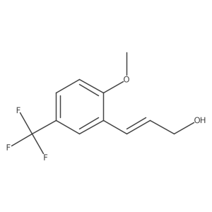 3-[2-Methoxy-5-(trifluoromethyl)phenyl]prop-2-en-1-ol结构式