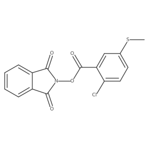 1,3-dioxo-2,3-dihydro-1H-isoindol-2-yl 2-chloro-5-(methylsulfanyl)benzoate结构式