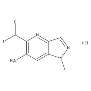 5-(Difluoromethyl)-1-methylpyrazolo[4,3-b]pyridin-6-amine;hydrochloride Structure
