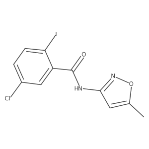5-Chloro-2-iodo-N-(5-methyl-3-isoxazolyl)benzamide Structure