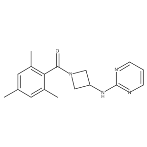 Mesityl(3-(pyrimidin-2-ylamino)azetidin-1-yl)methanone Structure