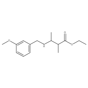 Ethyl 3-{[(3-methoxyphenyl)methyl]amino}-2-methylbutanoate Structure