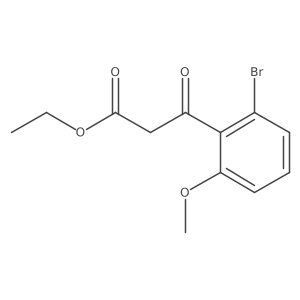 Ethyl 3-(2-bromo-6-methoxyphenyl)-3-oxopropanoate结构式