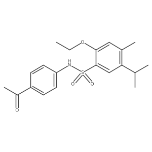 N-(4-acetylphenyl)-2-ethoxy-4-methyl-5-(propan-2-yl)benzene-1-sulfonamide结构式
