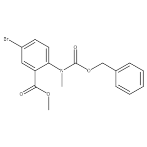Methyl 2-{[(benzyloxy)carbonyl](methyl)amino}-5-bromobenzoate Structure
