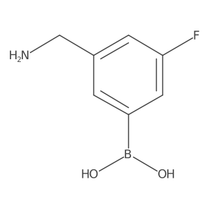 (3-(Aminomethyl)-5-fluorophenyl)boronic acid结构式