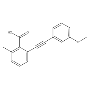 2-((3-Methoxyphenyl)ethynyl)-6-methylbenzoic acid Structure