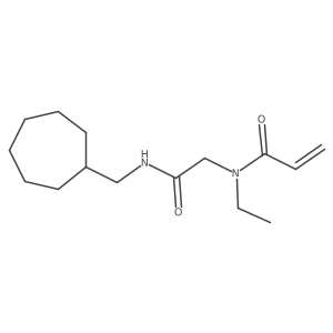 N-{[(cycloheptylmethyl)carbamoyl]methyl}-N-ethylprop-2-enamide结构式