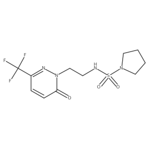 N-{2-[6-oxo-3-(trifluoromethyl)-1,6-dihydropyridazin-1-yl]ethyl}pyrrolidine-1-sulfonamide Structure