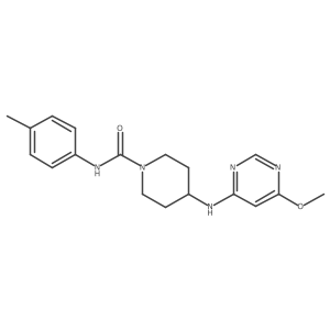 4-[(6-Methoxypyrimidin-4-yl)amino]-N-(4-methylphenyl)piperidine-1-carboxamide结构式