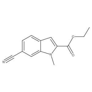 Ethyl 6-cyano-1-methyl-1h-indole-2-carboxylate结构式