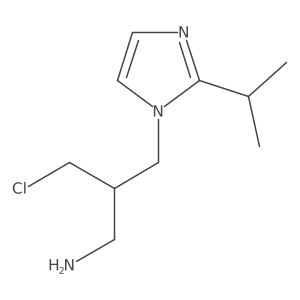 1-[3-amino-2-(chloromethyl)propyl]-2-(propan-2-yl)-1H-imidazole结构式