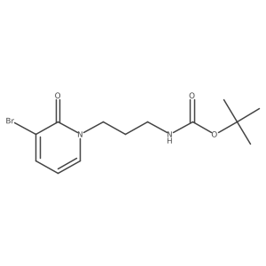 tert-butyl N-[3-(3-bromo-2-oxo-1,2-dihydropyridin-1-yl)propyl]carbamate Structure