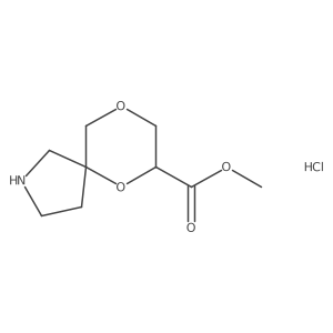 Methyl 6,9-dioxa-2-azaspiro[4.5]decane-7-carboxylate;hydrochloride Structure