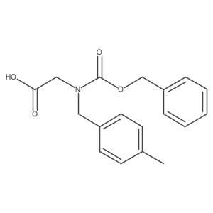 2-{[(Benzyloxy)carbonyl][(4-methylphenyl)methyl]amino}acetic acid结构式