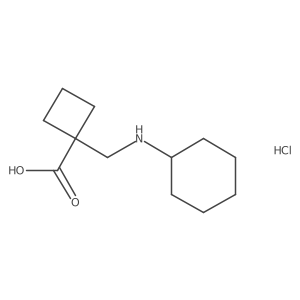 1-((Cyclohexylamino)methyl)cyclobutanecarboxylic acid hydrochloride结构式
