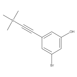 3-Bromo-5-[2-(trimethylsilyl)ethynyl]phenol结构式