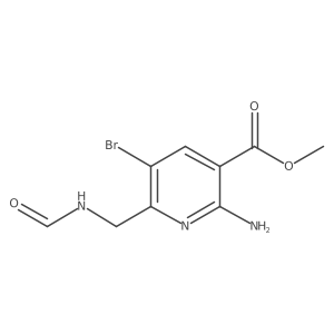 Methyl 2-amino-5-bromo-6-[(formylamino)methyl]-3-pyridinecarboxylate Structure