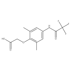 2-[2,6-Dimethyl-4-(2,2,2-trifluoroacetamido)phenoxy]acetic acid Structure