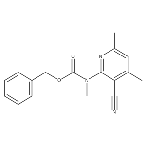 benzyl N-(3-cyano-4,6-dimethylpyridin-2-yl)-N-methylcarbamate结构式